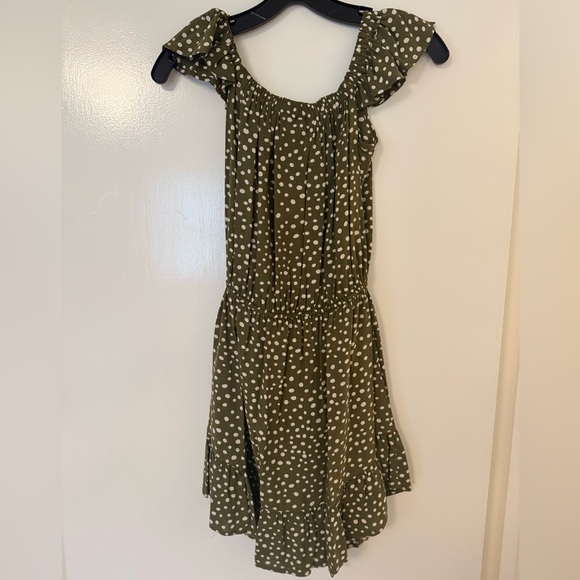 Kivari Olive Polka Dot Mini Dress - Picture 4 of 4